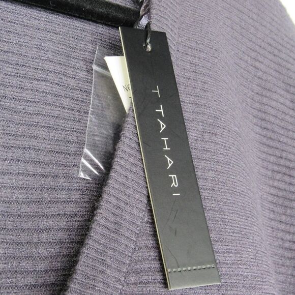 T Tahari Ottoman Ribbed Knit Button Front Cardigan - Picture 6 of 9